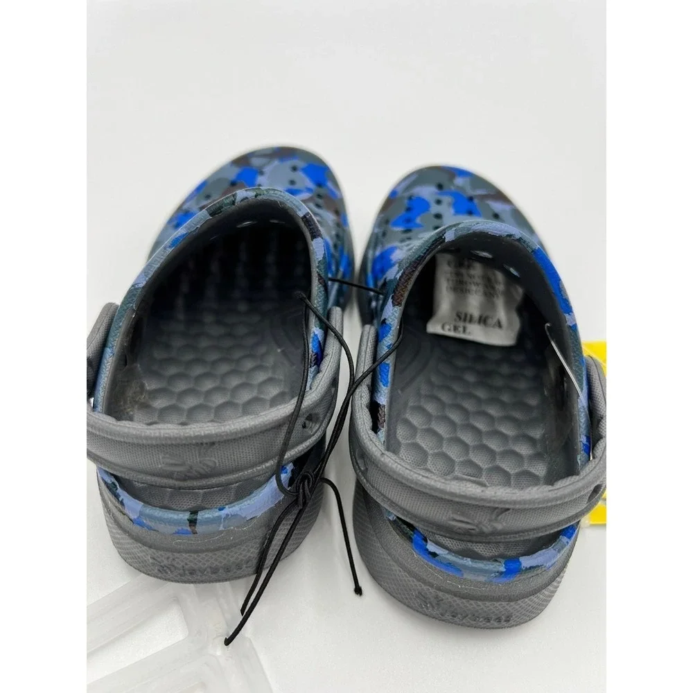 Joybees Kids Everyday Clogs Blue Camo Slip‎ On Water Shoes Size 6/8 NEW